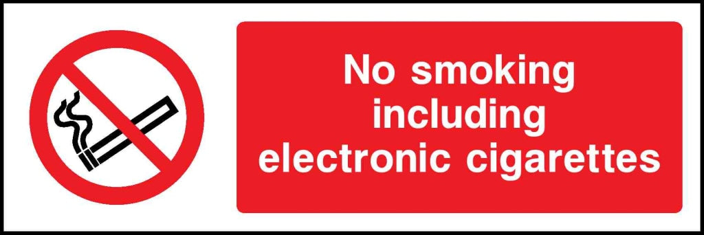 No smoking including electronic cigarettes - Safety Decals Ltd