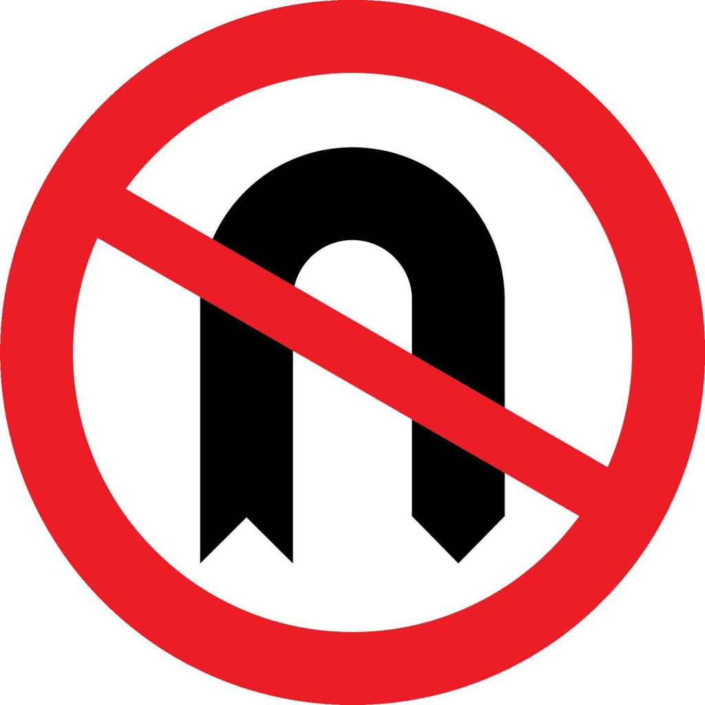 no u turn - Safety Decals Ltd