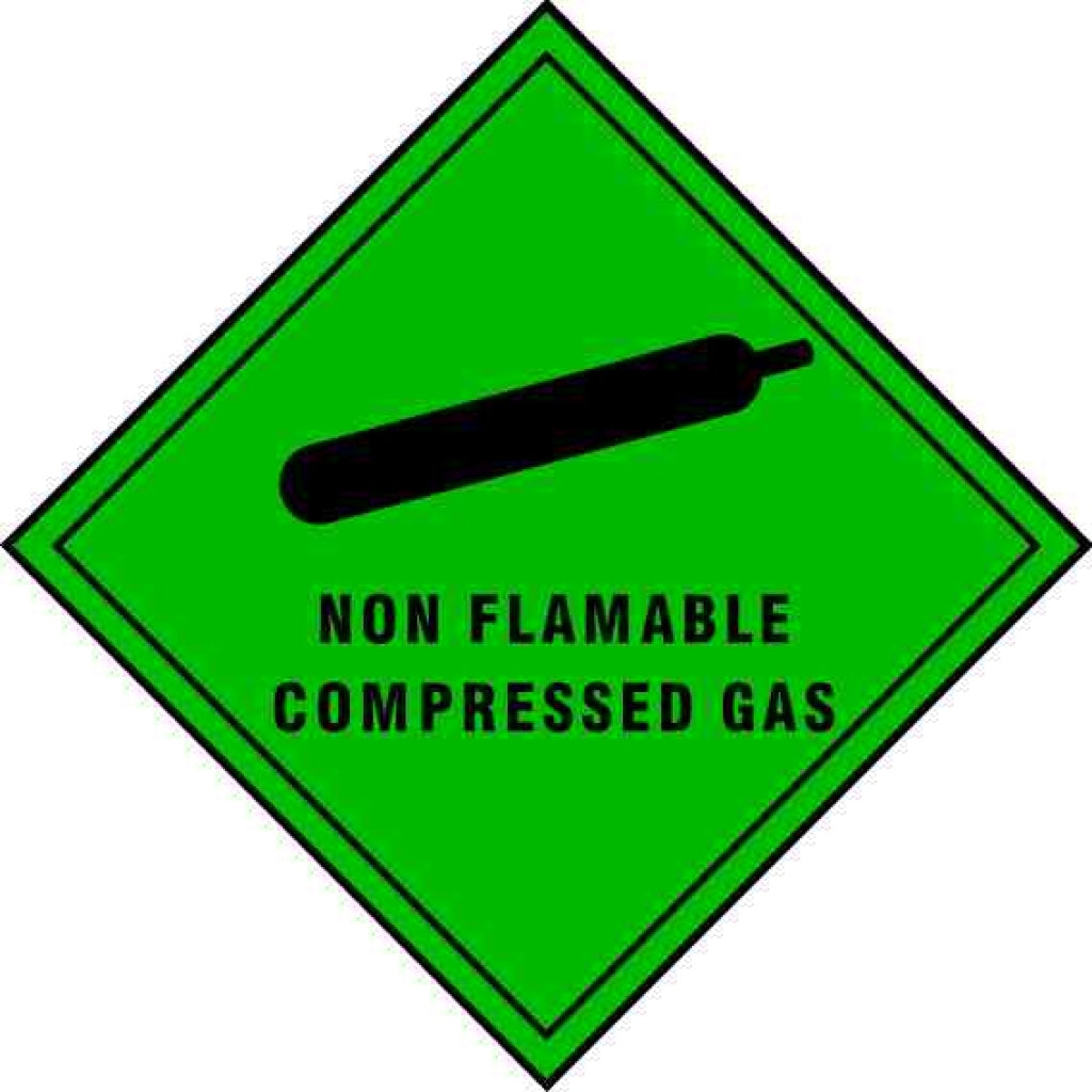NON FLAMABLE 
COMPRESSED GAS - Safety Decals Ltd