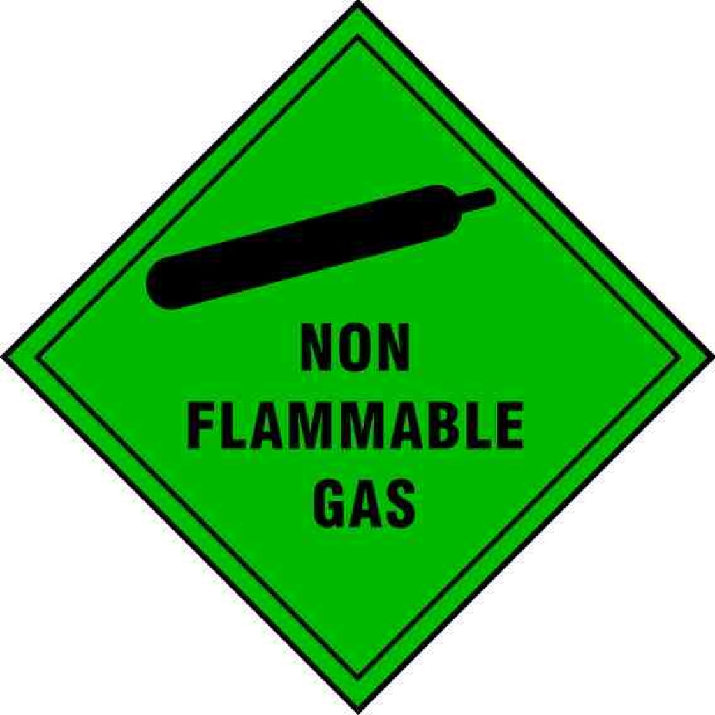 NON 
FLAMMABLE GAS - Safety Decals Ltd