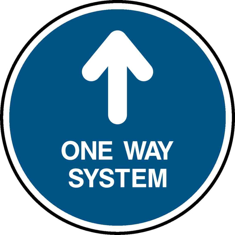 One Way Iso Sign ONE WAY SYSTEM| Floor Graphics, Size 400x400 Safety Sign