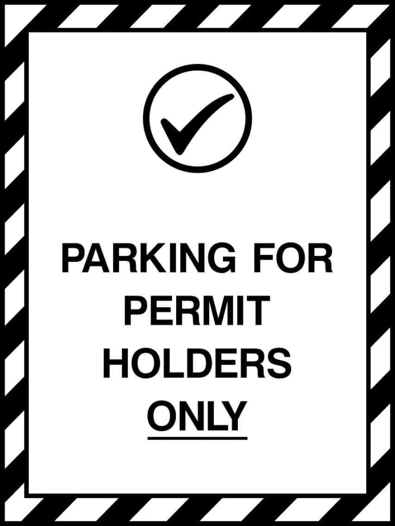 PARKING FOR PERMIT HOLDERS ONLY - Safety Decals Ltd