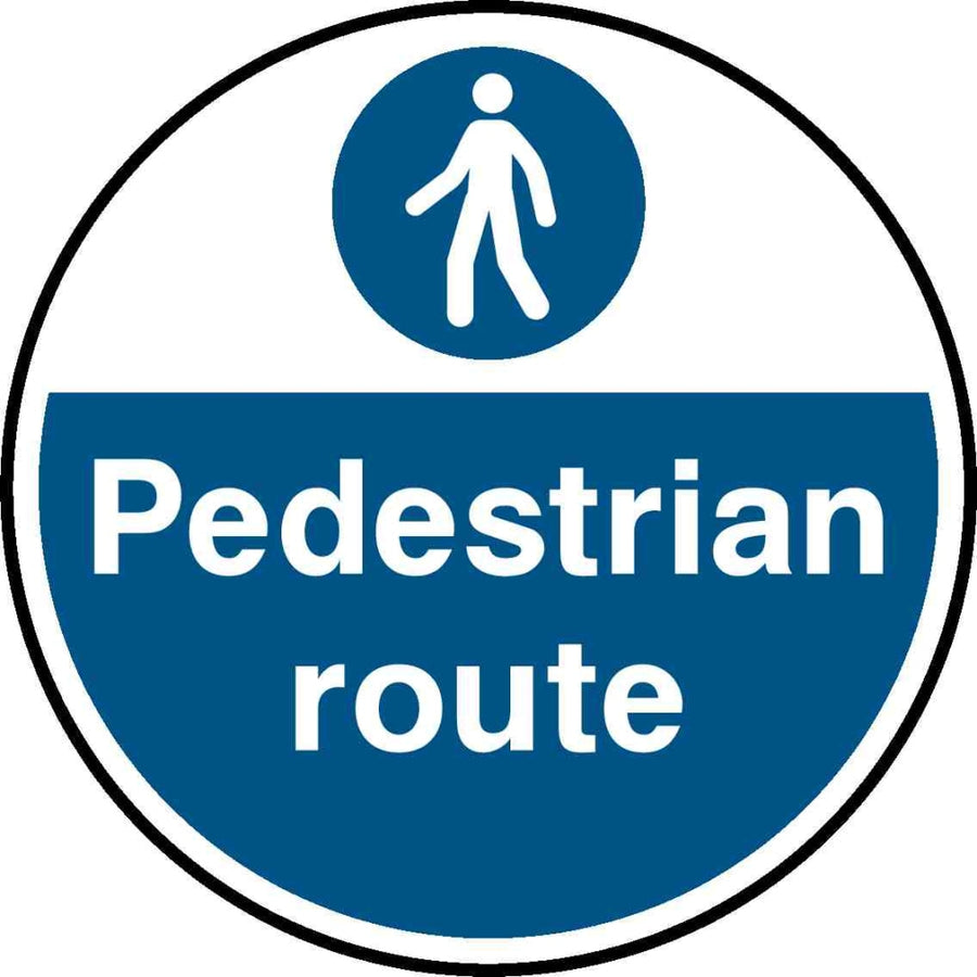Pedestrian route| Floor Graphics, Size 400x400 Safety Sign