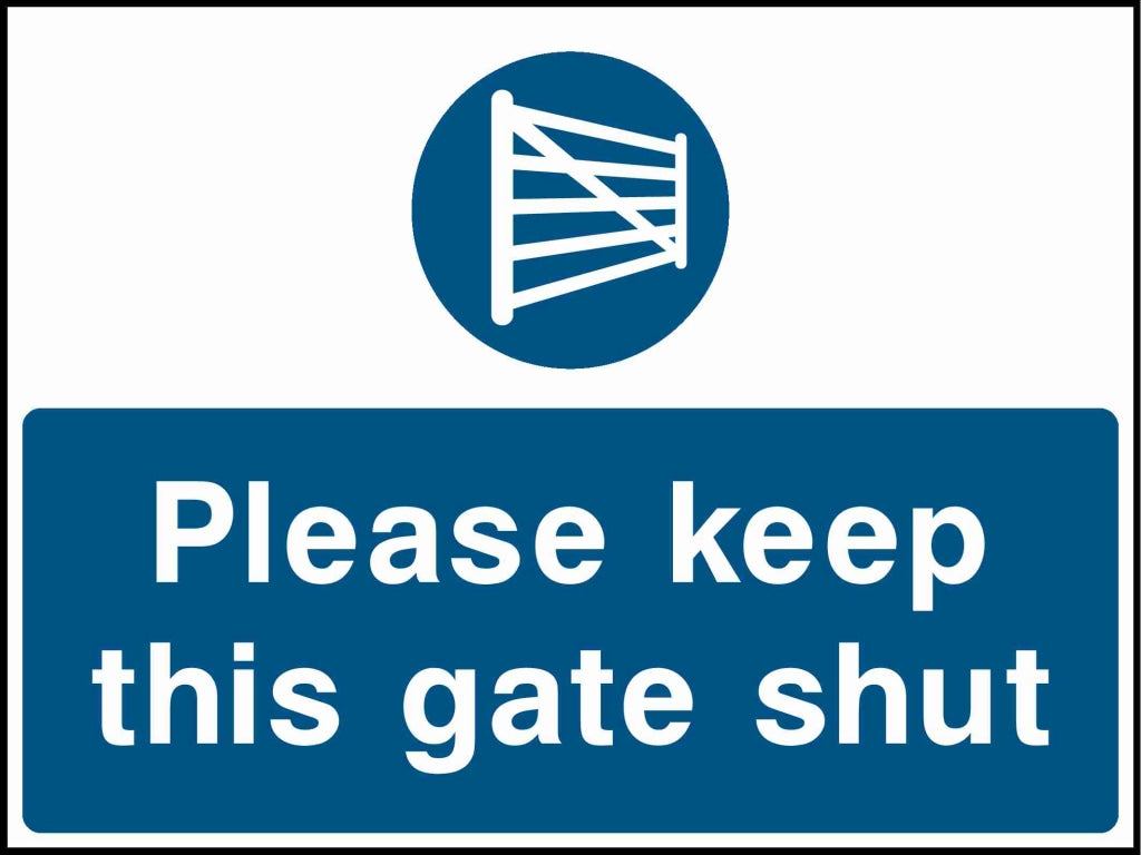 please keep this gate shut - Safety Decals Ltd