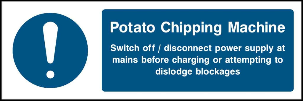 Potato Chipping Machine Switch Off / Disconnect Power