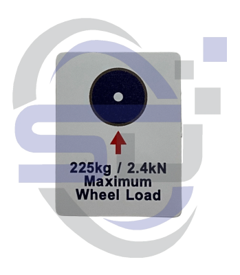 Power Tower, 225kg max wheel load Single Decal, SAF1021 - Safety Decals Ltd