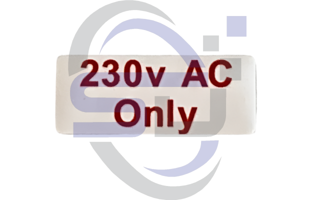 Power Tower, 230v AC Only, Single Decal, SAF1076 - Safety Decals Ltd