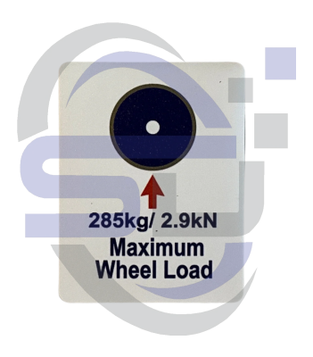 Power Tower, 285kg max wheel load, Single Decal, SAF1052 - Safety Decals Ltd