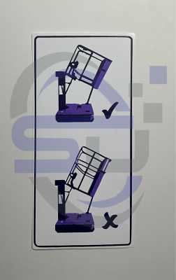 Power Tower, Basket operations Single Decal, SAF1032 - Safety Decals Ltd