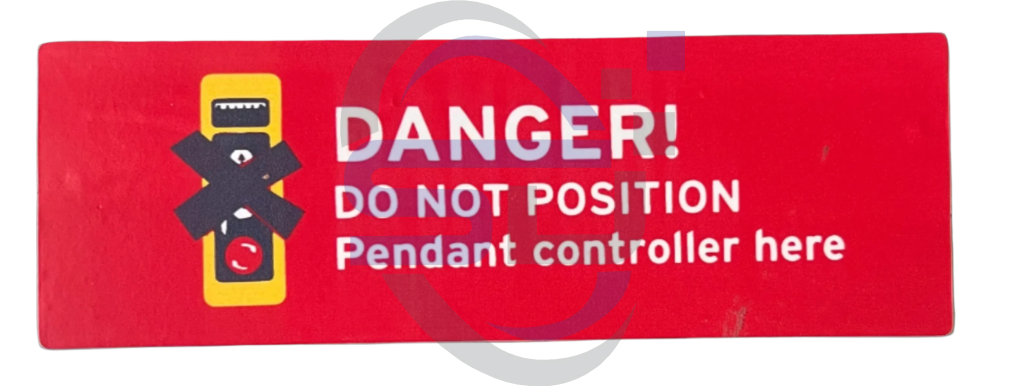 Power Tower, Danger Do Not Position Pendent Here, Single Decal, SAF1085 - Safety Decals Ltd
