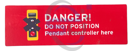 Power Tower, Danger Do Not Position Pendent Here, Single Decal, SAF1085 - Safety Decals Ltd