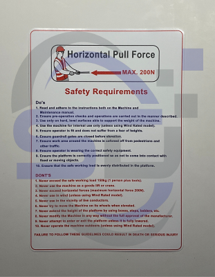 Power Tower, Do’s and Dont’s Single Decal, SAF1018 - Safety Decals Ltd