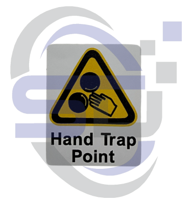 Power Tower, Hand trap point Single Decal, SAF1023 - Safety Decals Ltd