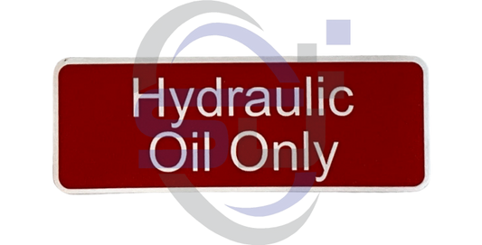 Power Tower, Hydraulic Oil Only, Single Decal, SAF1071 - Safety Decals Ltd