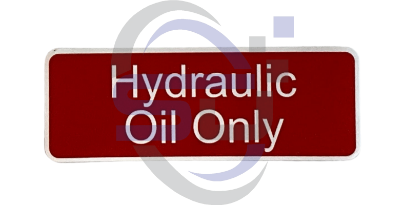 Power Tower, Hydraulic Oil Only, Single Decal, SAF1071 - Safety Decals Ltd