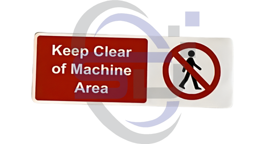 Power Tower, Keep Clear of Machine Area, Single Decal, SAF1068 - Safety Decals Ltd