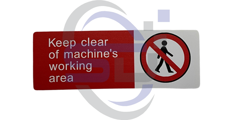 Power Tower, Keep clear of machines working area Single Decal, SAF1022 - Safety Decals Ltd