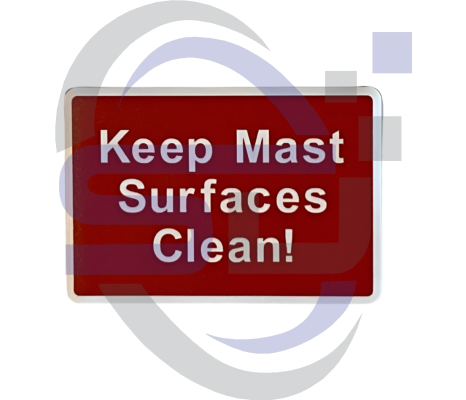 Power Tower, Keep Mast surfaces Clean, Single Decal, SAF1059 - Safety Decals Ltd