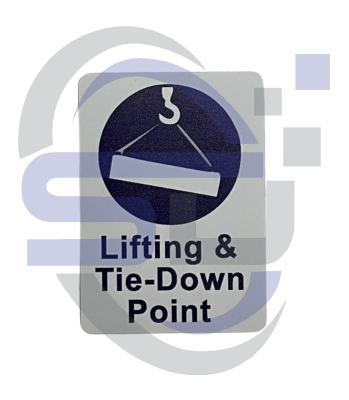 Power Tower, Lifting and tie down point Single Decal, SAF1041 - Safety Decals Ltd
