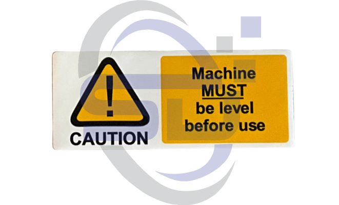 Power Tower, Machine Must be Level, Single Decal, SAF1067 - Safety Decals Ltd
