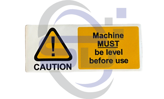 Power Tower, Machine Must be Level, Single Decal, SAF1067 - Safety Decals Ltd