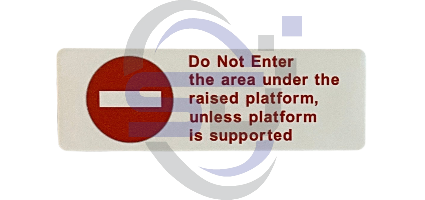 Power Tower, Raised Platform Do Not Enter, Single Decal, SAF1056 - Safety Decals Ltd