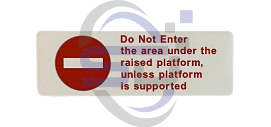 Power Tower, Raised Platform Do Not Enter, Single Decal, SAF1056 - Safety Decals Ltd