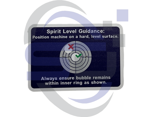 Power Tower, Spirit level guidance Single Decal, SAF1029 - Safety Decals Ltd