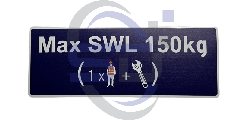 Power Tower, SWC 150kg Single Decal, SAF1008 - Safety Decals Ltd