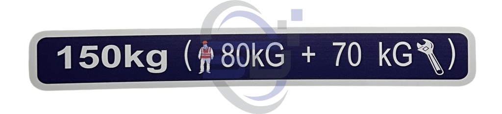 Power Tower, SWL 200kg, Single Decal, SAF1013 - Safety Decals Ltd