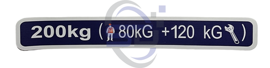 Power Tower, SWL 200kg Single Decal, SAF1019 - Safety Decals Ltd