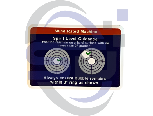 Power Tower, Wind Rated Machine, Single Decal, SAF1055 - Safety Decals Ltd