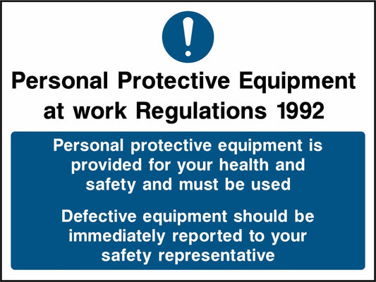 Ppe At Work Regulations 1992 Is Provided For Your Health And Safety Must Be Used Defective Equipment