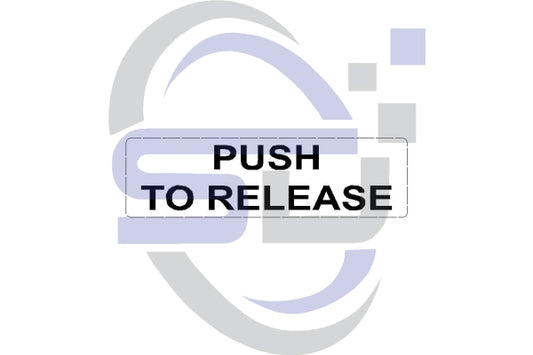 Push to release decal - Safety Decals Ltd