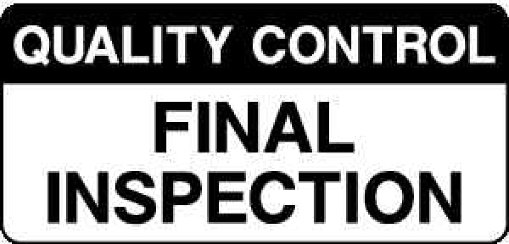 QUALITY CONTROL FINAL INSPECTION - Safety Decals Ltd