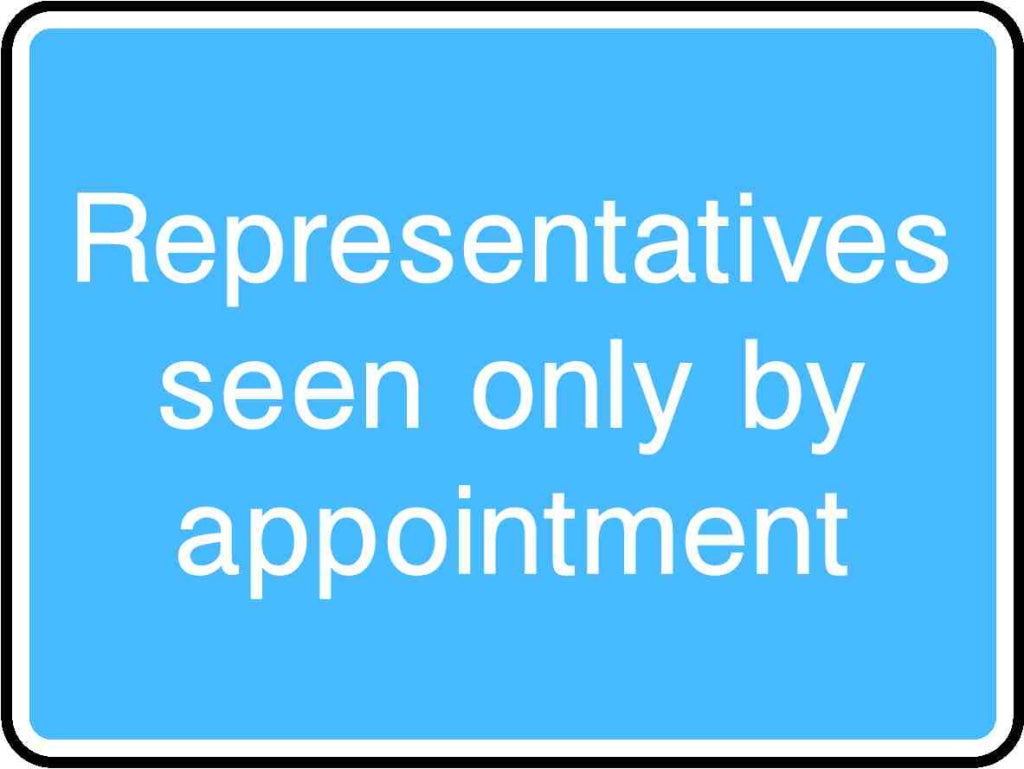 Representatives Seen Only By Appointment