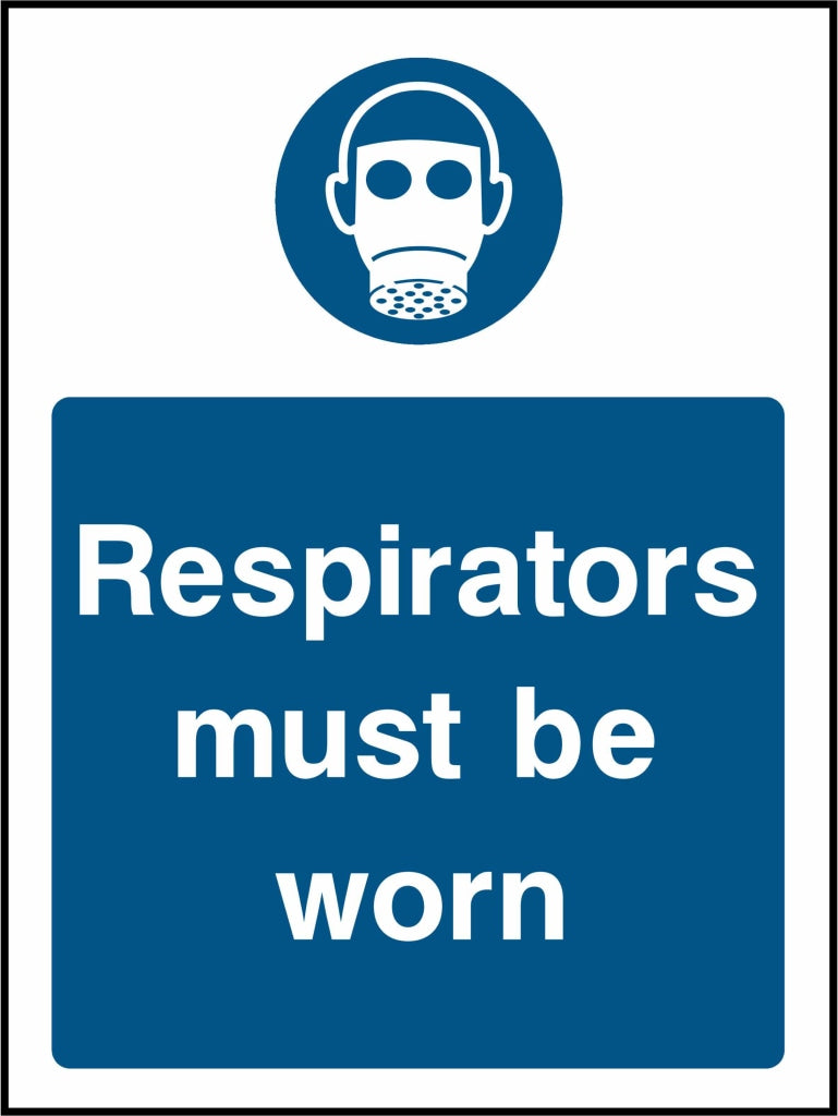 Respirators must be worn - Safety Decals Ltd