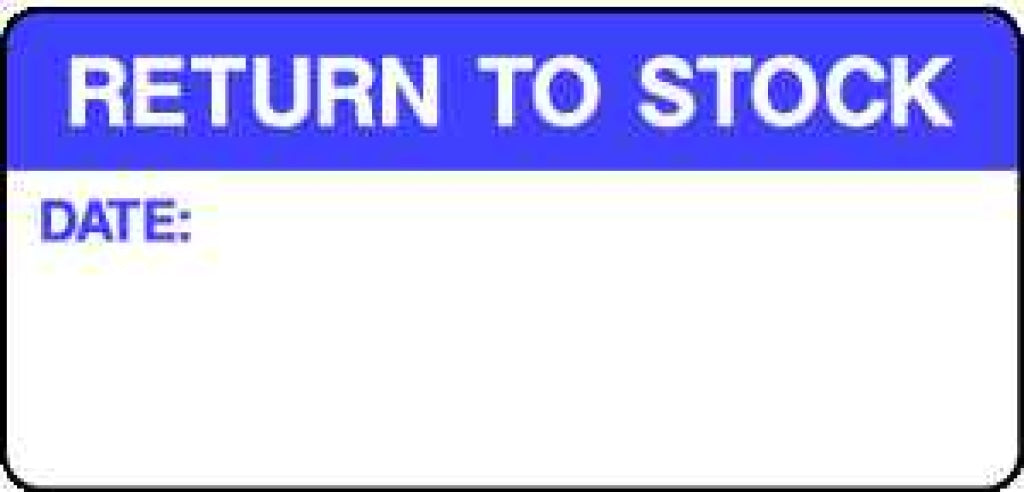RETURN TO STOCK DATE: - Safety Decals Ltd