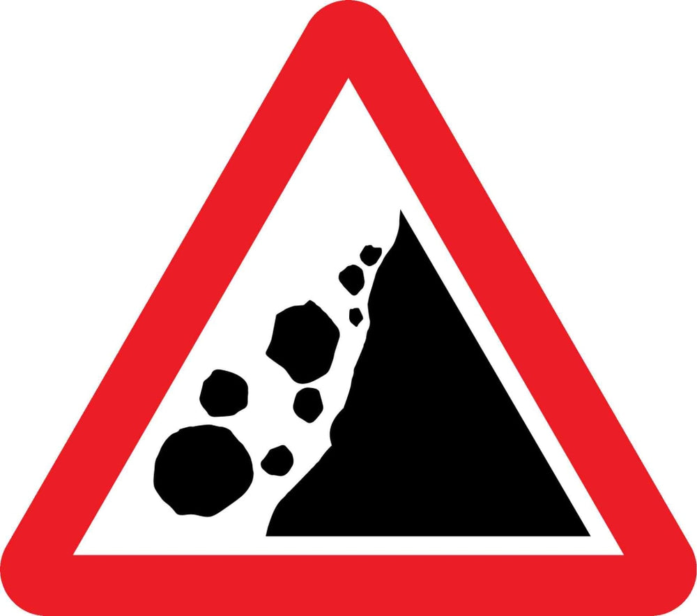 Risk of falling or fallen rocks