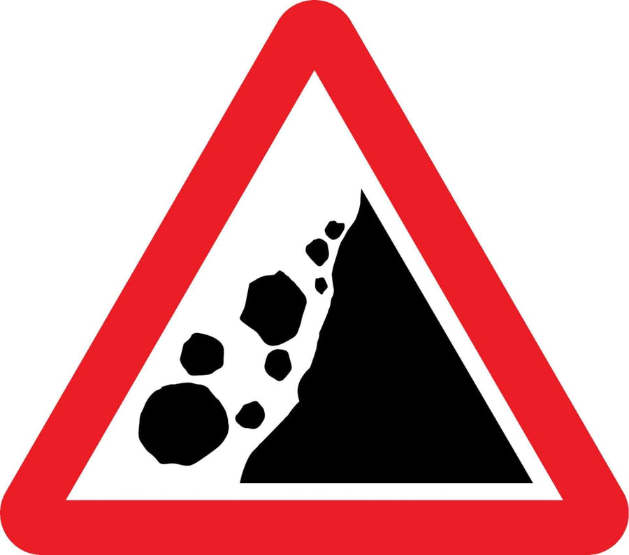 Risk of falling or fallen rocks