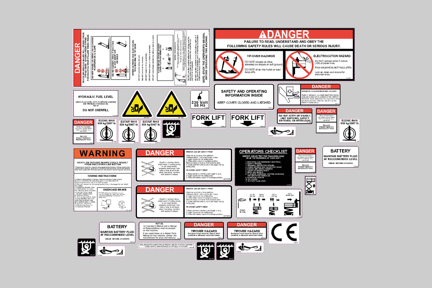 Snorkel S3226E Safety Decal Kit