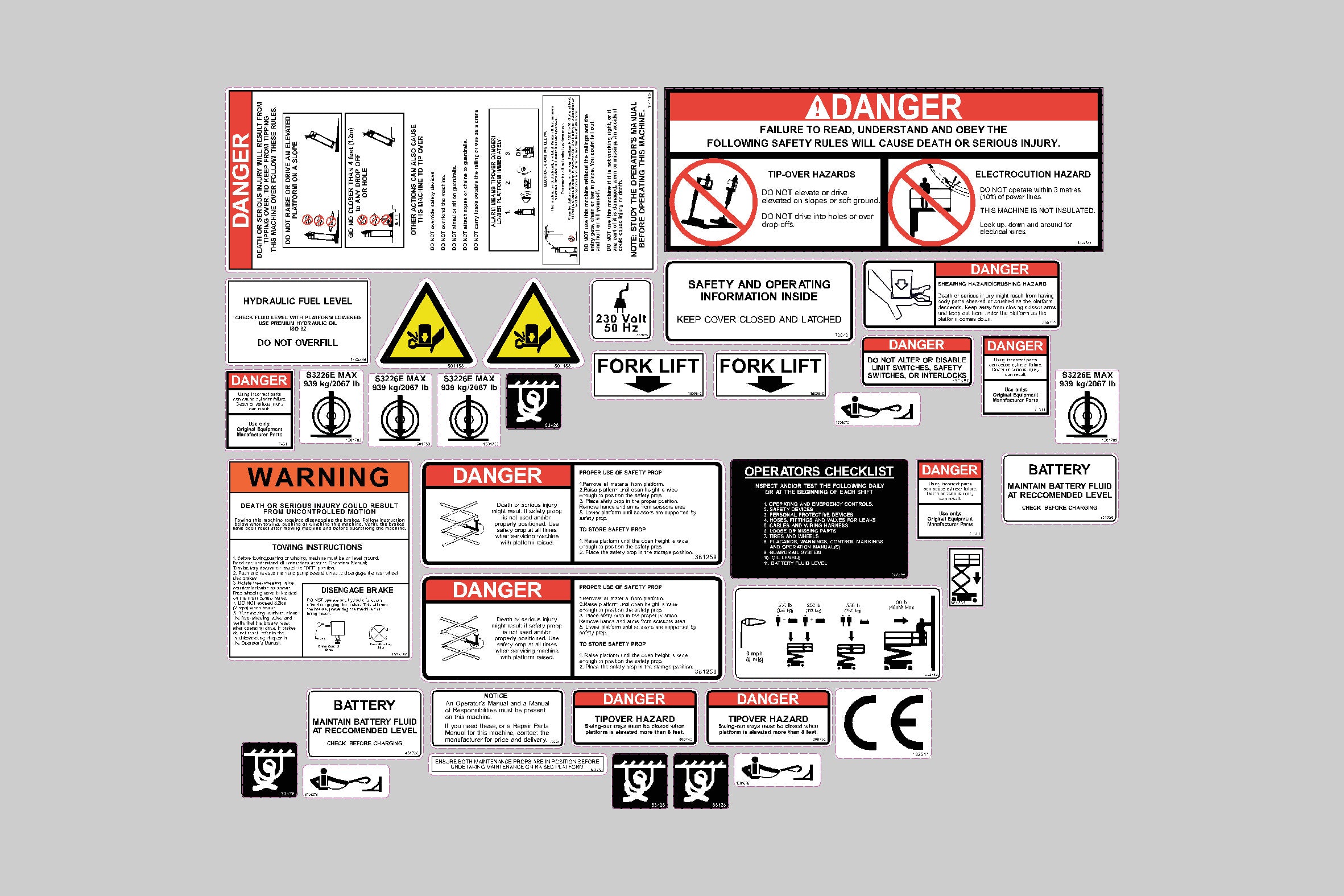 Snorkel S3226E Safety Decal Kit
