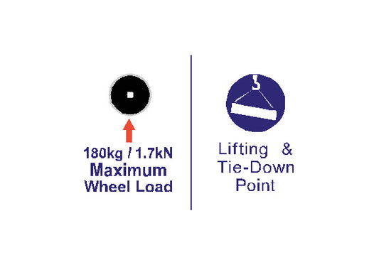 Power Tower, Lifting/Tie Down Point , Single Decal, SAF1092