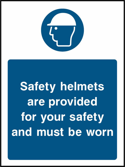 Safety Helmets Are Provided For Your Safety And Must Worn