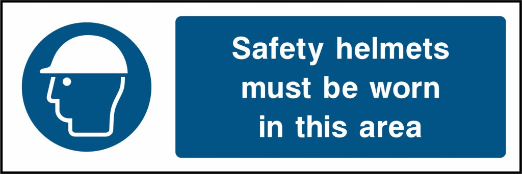 Safety helmets must be worn 
in this area - Safety Decals Ltd