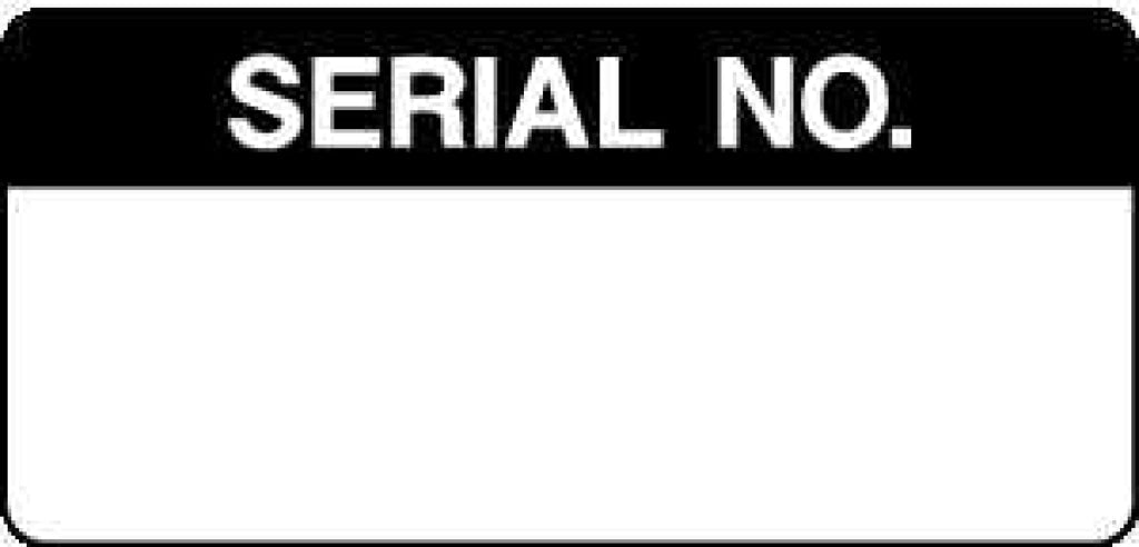 SERIAL NO - Safety Decals Ltd