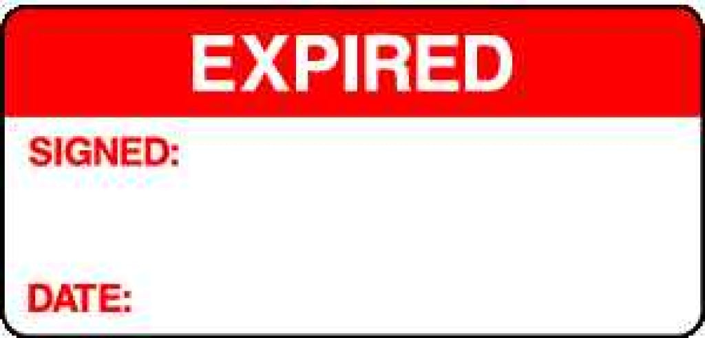 SIGNED: DATE: EXPIRED - Safety Decals Ltd