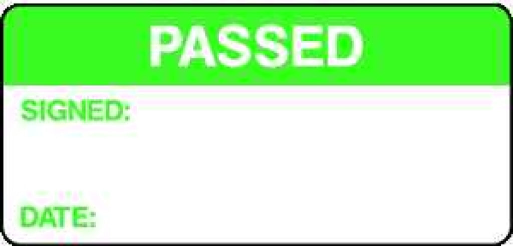 SIGNED: DATE: PASSED - Safety Decals Ltd