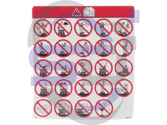 Skyjack Manual Box decal, P/N 158913 - Safety Decals Ltd
