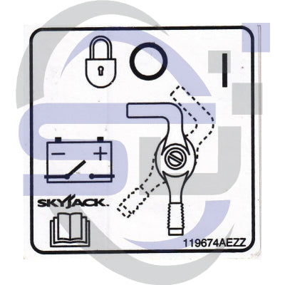 Skyjack Single Decal 119674_AEZZ - Safety Decals Ltd